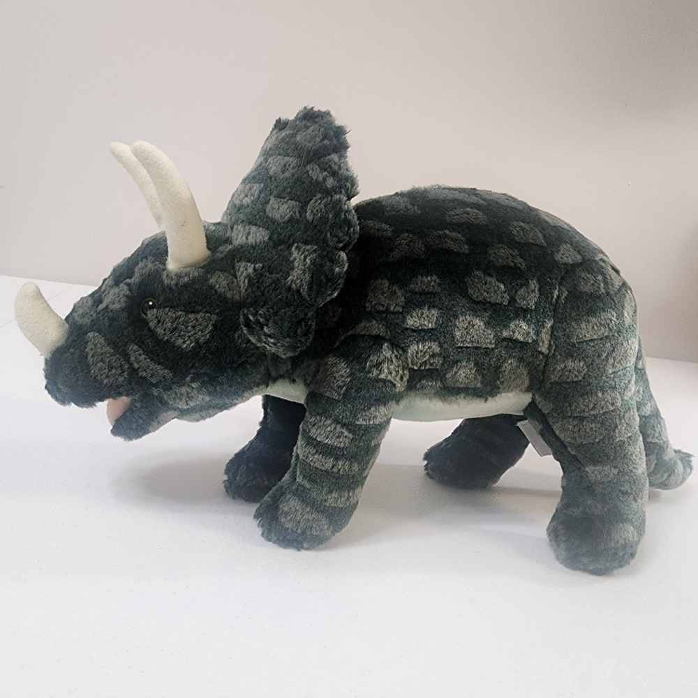 RUSS BERRIE Triceratops Dinosaur  Plush Soft Stuffed Animal Toy 15"